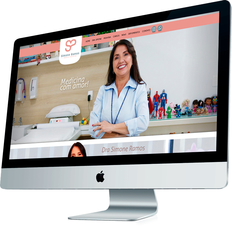 Exemplo de site responsivo para médicos